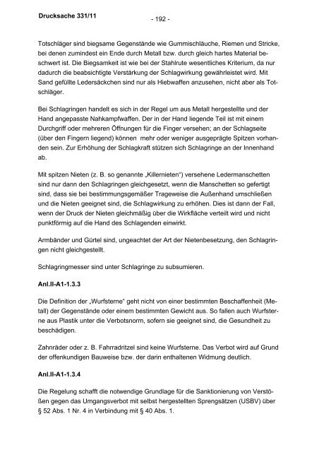 Allgemeine Verwaltungsvorschrift zum Waffengesetz