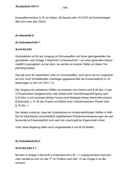 Allgemeine Verwaltungsvorschrift zum Waffengesetz