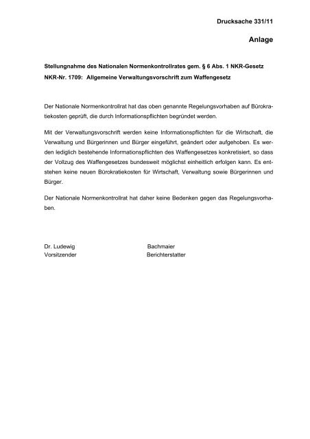 Allgemeine Verwaltungsvorschrift zum Waffengesetz