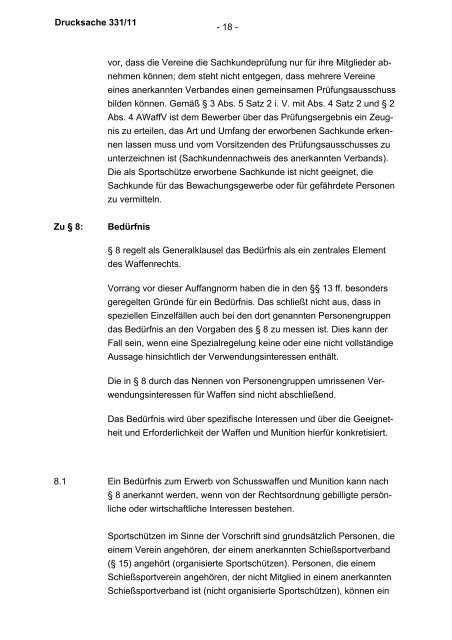 Allgemeine Verwaltungsvorschrift zum Waffengesetz