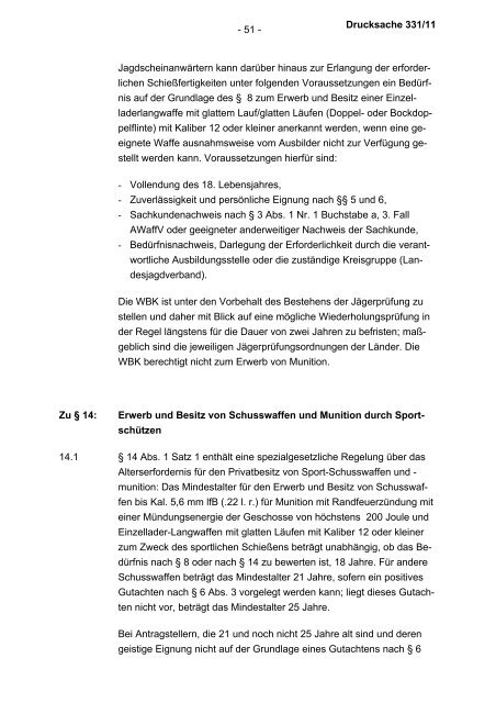 Allgemeine Verwaltungsvorschrift zum Waffengesetz