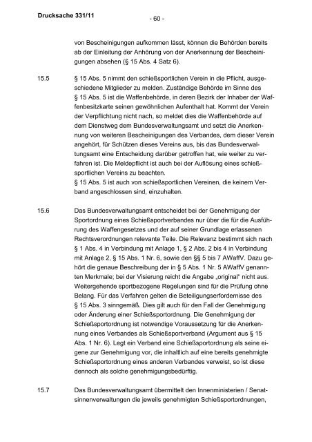 Allgemeine Verwaltungsvorschrift zum Waffengesetz