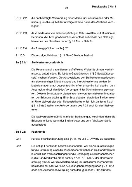 Allgemeine Verwaltungsvorschrift zum Waffengesetz