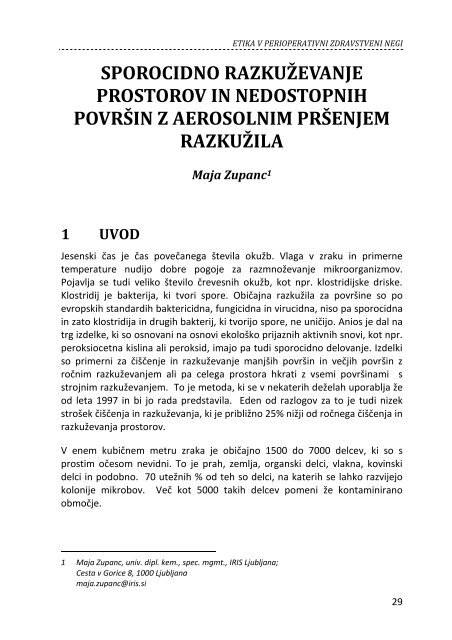 Zbornik XXVIII - perioperativna zdravstvena nega