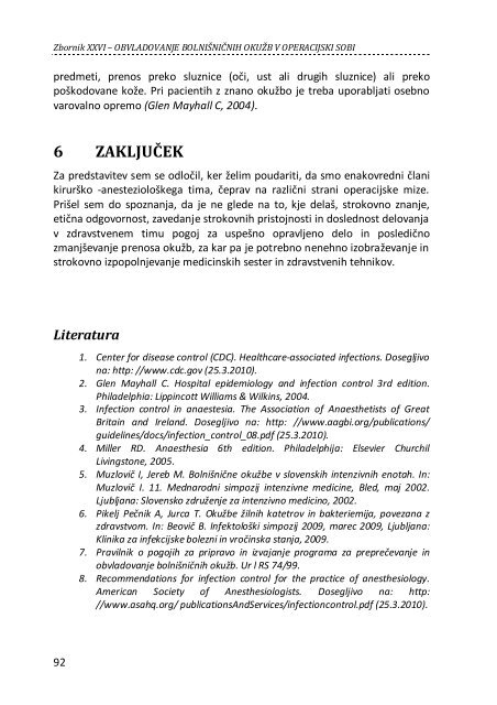 Zbornik XXVI - perioperativna zdravstvena nega