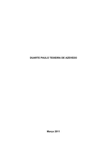 DUARTE PAULO TEIXEIRA DE AZEVEDO MarÃ§o 2011 - Sonae