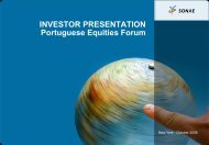 INVESTOR PRESENTATION Portuguese Equities Forum - Sonae