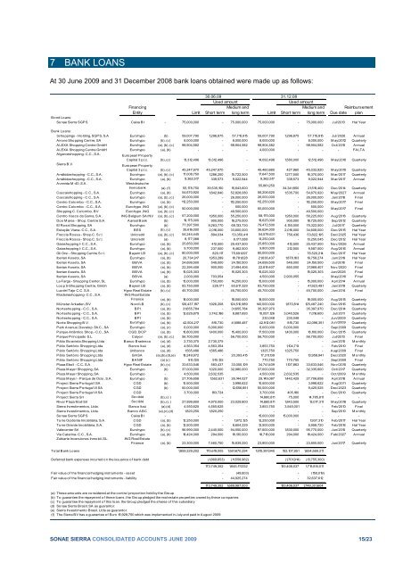 Consolidated Financial Statements 1st Semester 2009 - Sonae Sierra