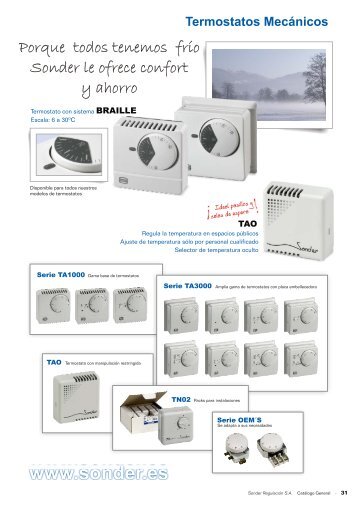 Termostatos Mecánicos - Sonder
