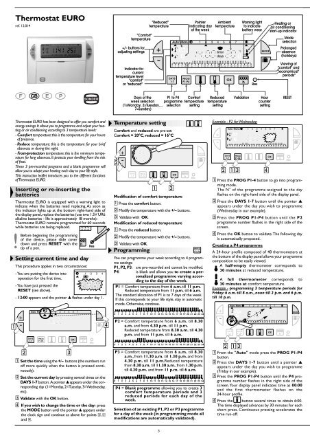 Thermostat EURO - Sonder