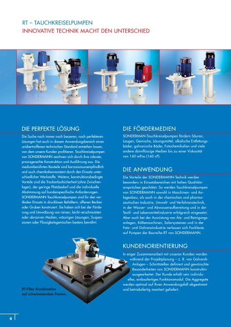 pumpen - SONDERMANN Pumpen + Filter GmbH & Co. KG