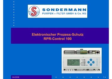 Elektronischer Prozess-Schutz RPR-Control 100