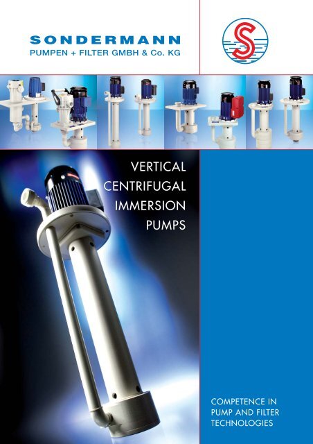 vertical centrifugal immersion pumps - SONDERMANN Pumpen + ...