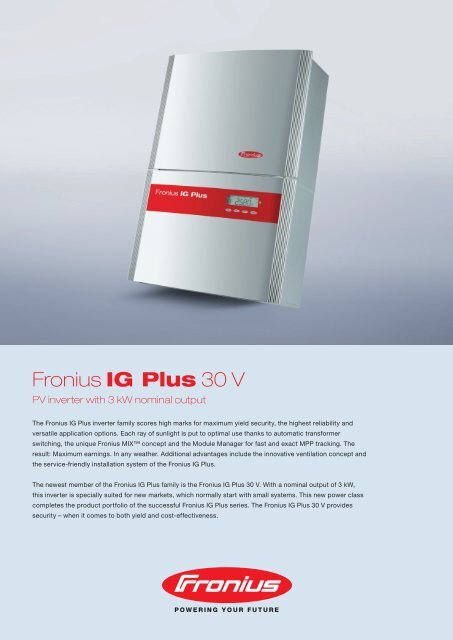 Fronius IG Plus 30 V
