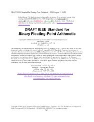 DRAFT IEEE Standard for Binary Floating-Point Arithmetic - Sonic.net
