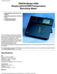Model 420A pH Meter - Sonic.net
