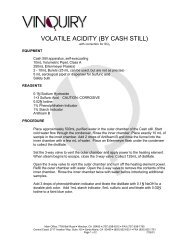 VOLATILE ACIDITY (BY CASH STILL) - Sonic.net