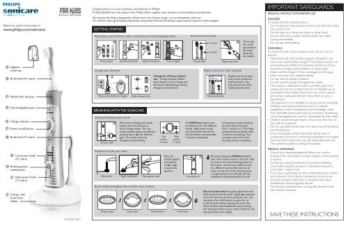 Download product manual (.pdf) - Sonicare.com - Sonicare