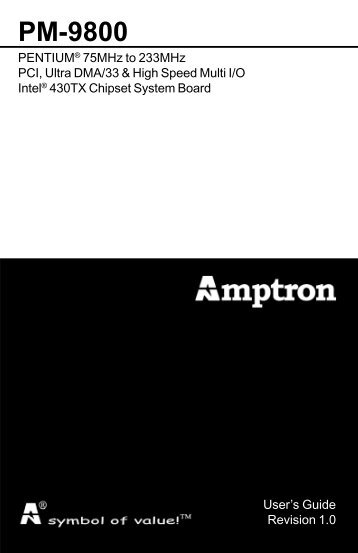 Amptron PM-9800 motherboard User Guide - Sonido-7