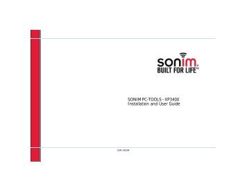 SONIM PC-TOOLS - XP3400 Installation and User Guide