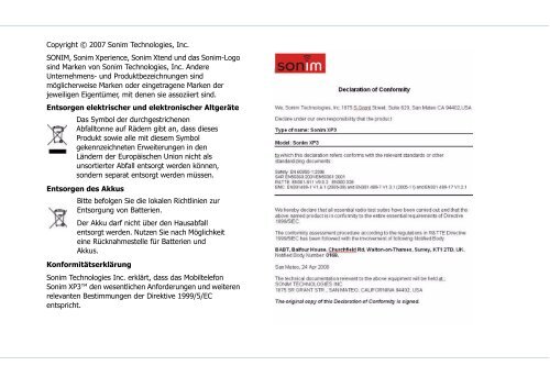 Bedienungsanleitung Sonim XP3 Enduro - Handy Deutschland