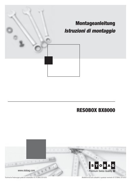 RESOBOX BX8000 Montageanleitung Istruzioni ... - Sonnen-koenig.at