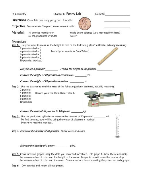 Gold penny lab questions online