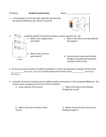 Worksheet: Electric Circuits