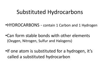 Substituted Hydrocarbons