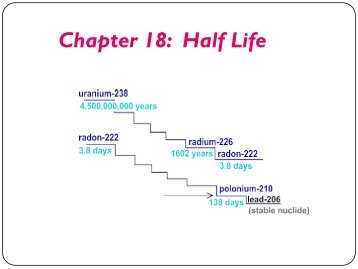 Chapter 18: Half Life