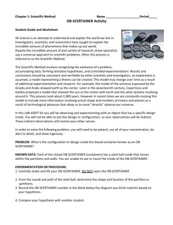 OB-SCERTAINER Activity