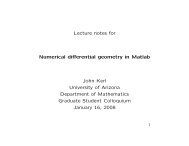 Lecture notes for Numerical differential geometry in Matlab John ...