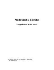 Multivariable Calculus George Cain & James Herod