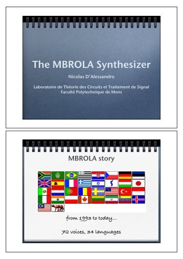 The MBROLA Synthesizer