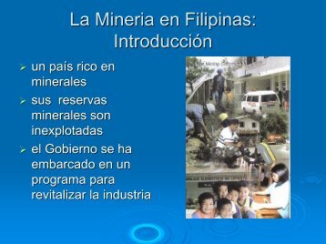 La Mineria en Filipinas - Chile como exportador de servicios