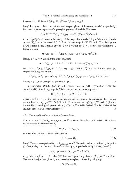 THE WEIL-´ETALE FUNDAMENTAL GROUP OF A NUMBER FIELD I
