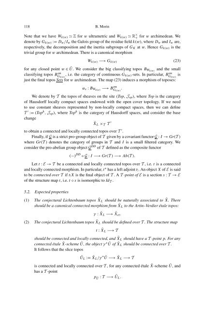 THE WEIL-´ETALE FUNDAMENTAL GROUP OF A NUMBER FIELD I