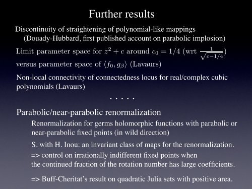 Parabolic implosion - from discontinuity to renormalization