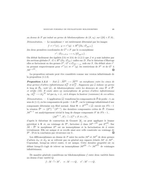 Modules formels locaux de feuilletages holomorphes - arXiv