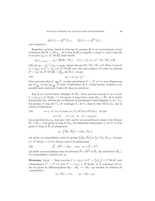 Modules formels locaux de feuilletages holomorphes - arXiv