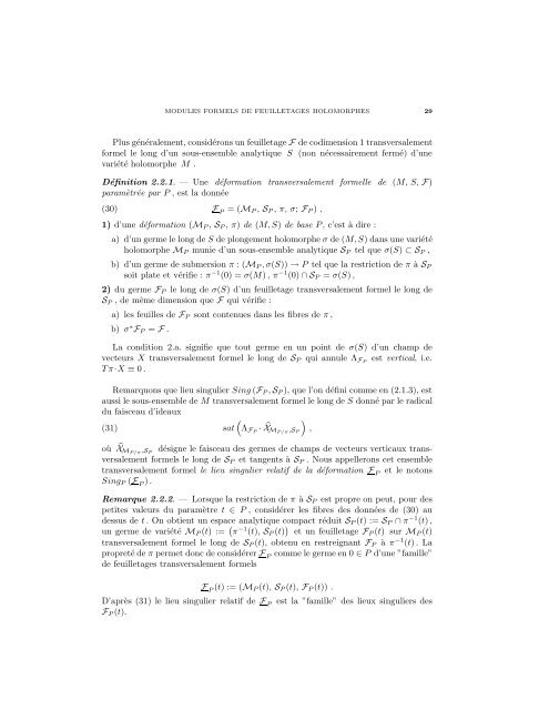 Modules formels locaux de feuilletages holomorphes - arXiv