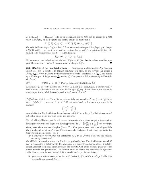 Modules formels locaux de feuilletages holomorphes - arXiv