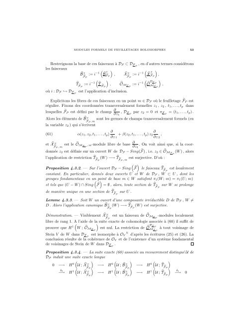 Modules formels locaux de feuilletages holomorphes - arXiv