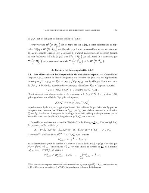 Modules formels locaux de feuilletages holomorphes - arXiv