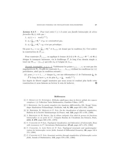 Modules formels locaux de feuilletages holomorphes - arXiv