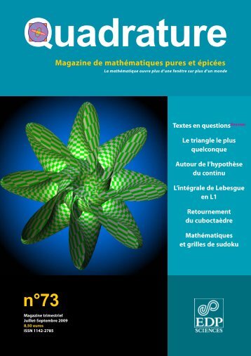 Y at-il des mathématiques derrière les grilles de sudoku - Institut de ...