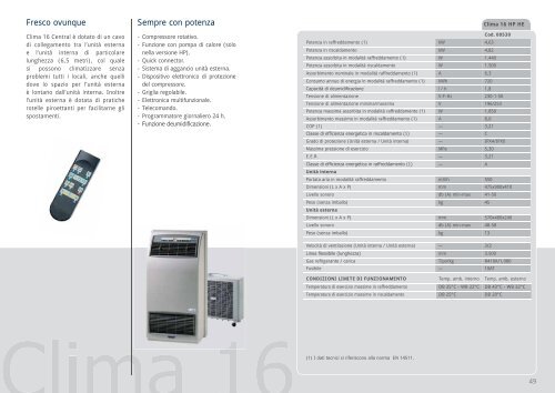 Climatizzazione Residenziale - Collezione 2011 - Olimpia Splendid