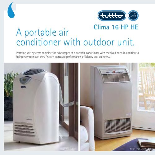 A portable air conditioner with outdoor unit. - Olimpia Splendid
