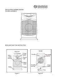 OSCILLATING CERAMIC HEATER TECHNO ... - Olimpia Splendid