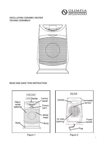 OSCILLATING CERAMIC HEATER TECHNO ... - Olimpia Splendid